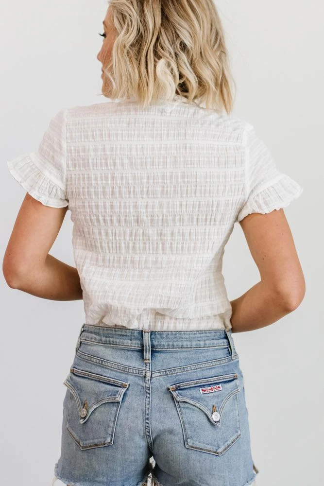 HAY Zara Lace Top | White HAY Zara Lace Top | White