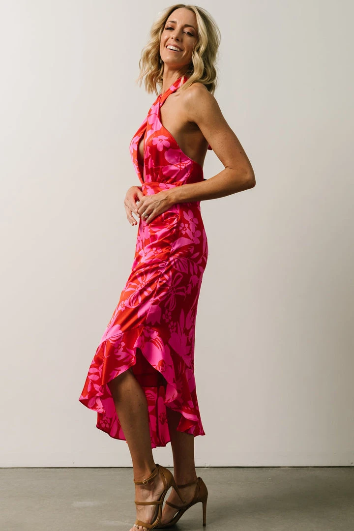 SL Ziggy Midi Dress | Fuchsia Floral 3 SL Ziggy Midi Dress | Fuchsia Floral