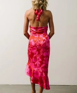 SL Ziggy Midi Dress | Fuchsia Floral