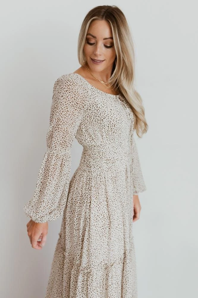 BB Custom Dresses Zoey Smocked Maxi Dress | Animal Print 7 BB Custom Dresses Zoey Smocked Maxi Dress | Animal Print