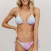 BJB Zuma Tie Bikini Top | Purple Tie Dye Swim